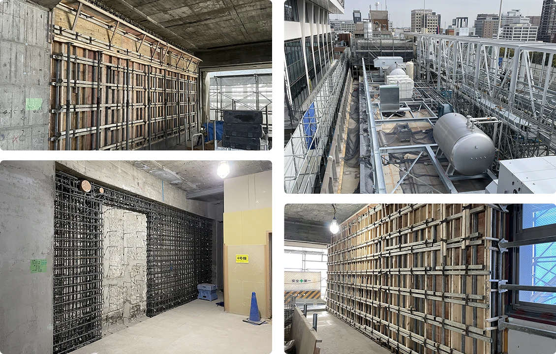 耐震改修・躯体一式工事 作業風景